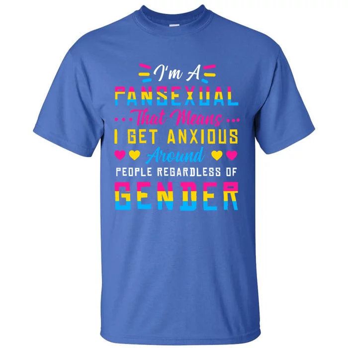 Pansexual Pride Flag Lgbtq Nonbinary Genderfluid Clothing Gift Tall T-Shirt