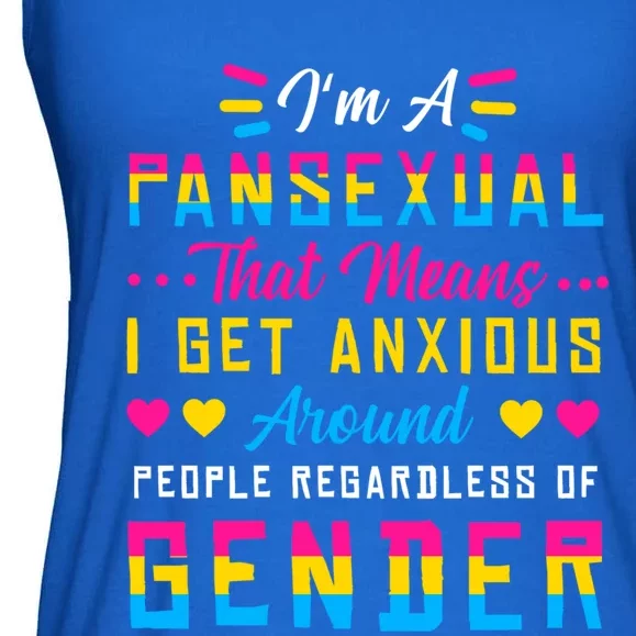 Pansexual Pride Flag Lgbtq Nonbinary Genderfluid Clothing Gift Ladies Essential Flowy Tank