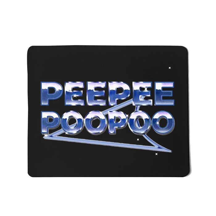 Peepee Poopoo Funny Retro Vaporwave Gaming Viral Text Humor Mousepad