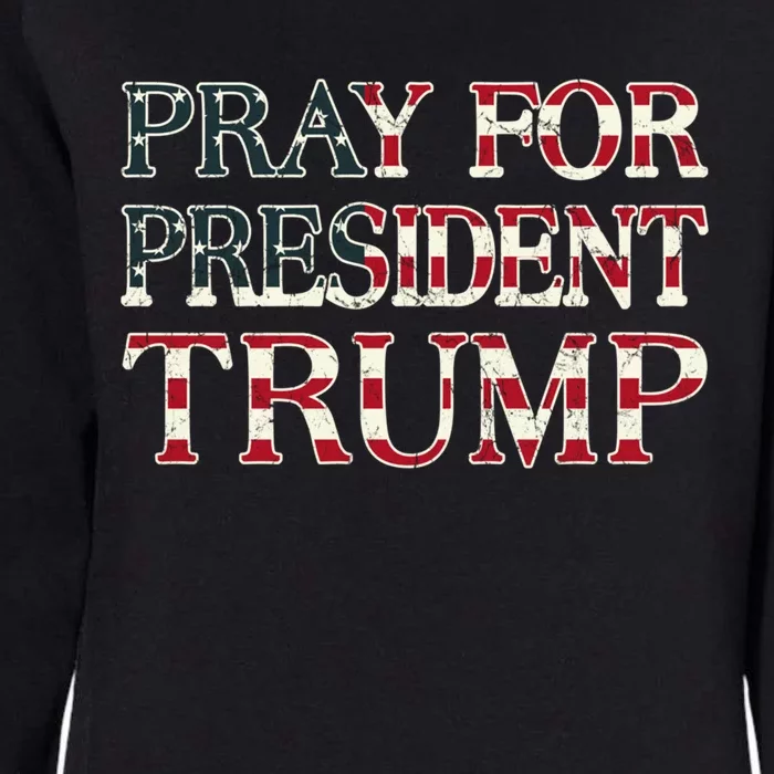 Protrump Pray For Trump Peace And Love Cool Gift Womens California Wash Sweatshirt