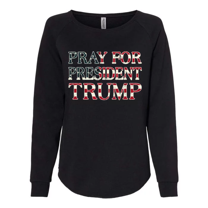 Protrump Pray For Trump Peace And Love Cool Gift Womens California Wash Sweatshirt