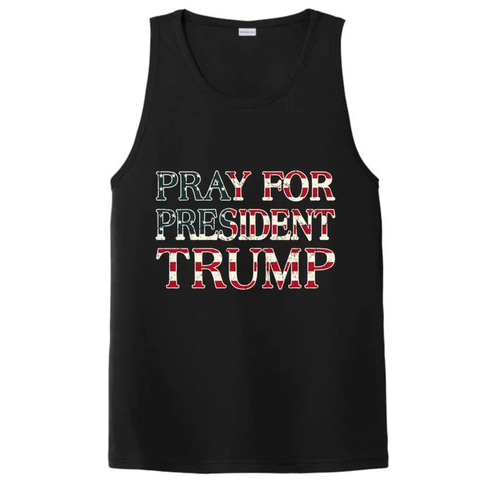 Protrump Pray For Trump Peace And Love Cool Gift Performance Tank