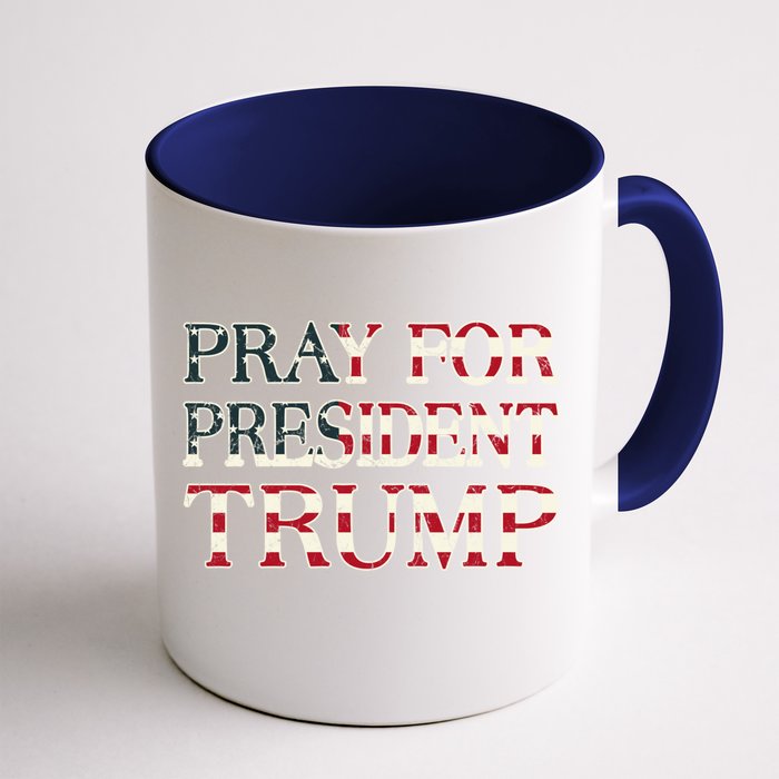 Protrump Pray For Trump Peace And Love Cool Gift Front & Back Coffee Mug