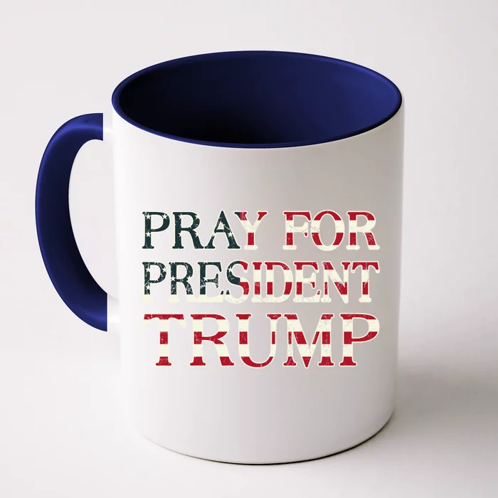 Protrump Pray For Trump Peace And Love Cool Gift Front & Back Coffee Mug