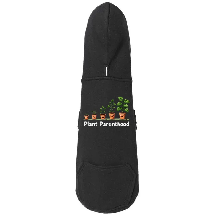 Plant Parenthood For Plant Moms & Dads Funny Cute Doggie 3-End Fleece Hoodie