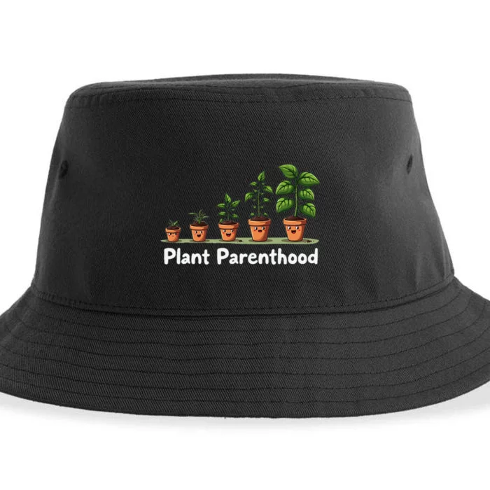 Plant Parenthood For Plant Moms & Dads Funny Cute Sustainable Bucket Hat