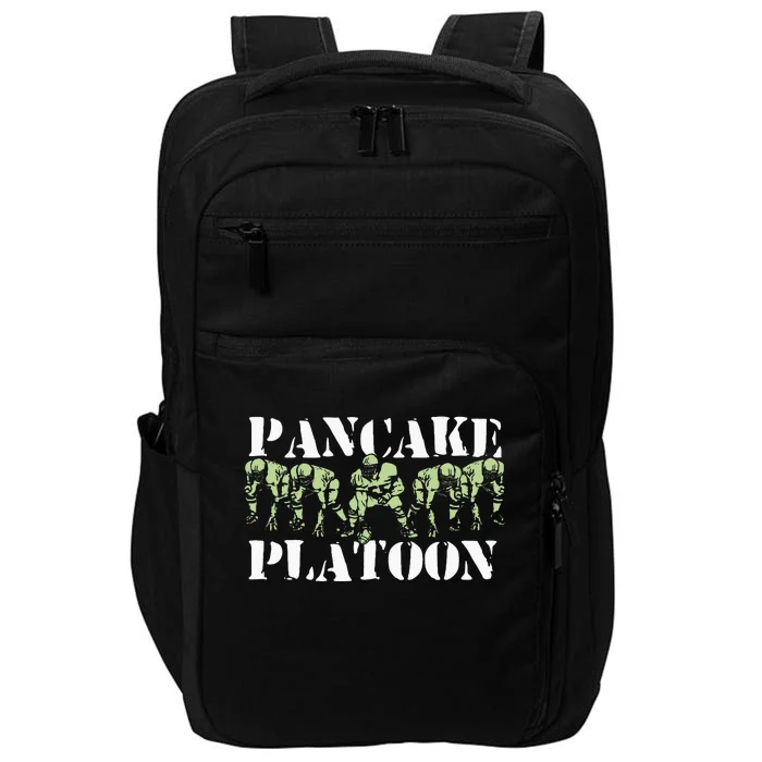 Pancake Platoon Funny Offensive Lineman Football OLine Impact Tech Backpack