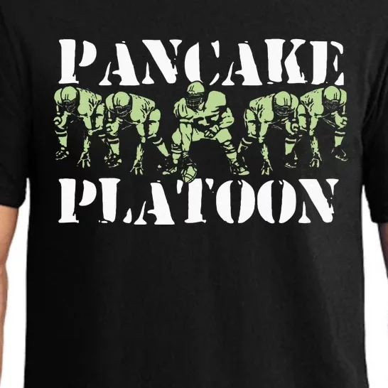 Pancake Platoon Funny Offensive Lineman Football OLine Pajama Set