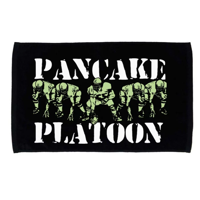 Pancake Platoon Funny Offensive Lineman Football OLine Microfiber Hand Towel