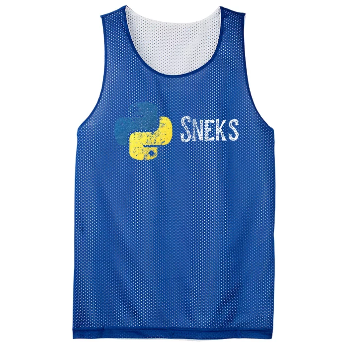 Python Programming Funny Programmer Python Logo Sneks Gift Mesh Reversible Basketball Jersey Tank