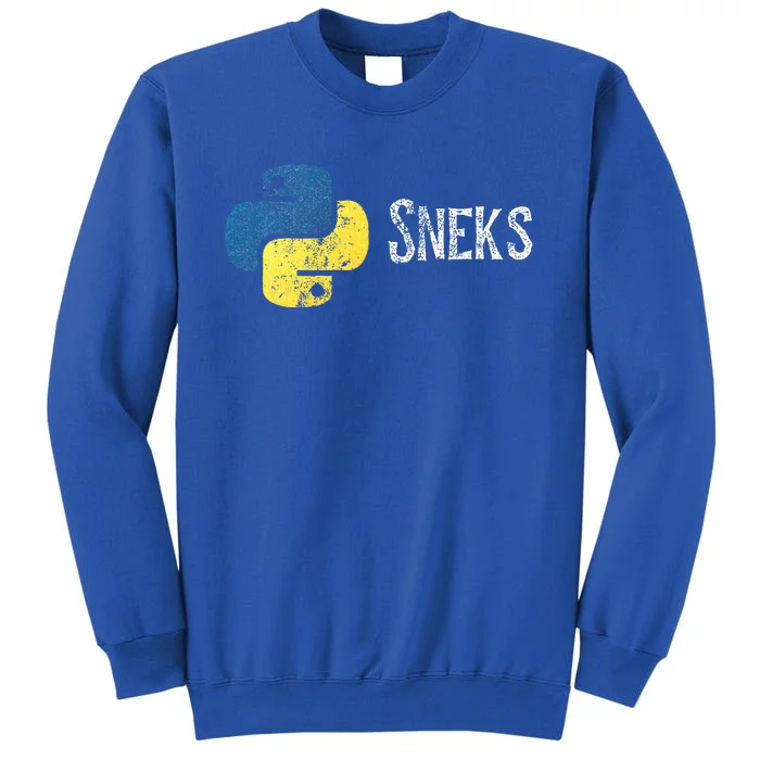 Python Programming Funny Programmer Python Logo Sneks Gift Tall Sweatshirt