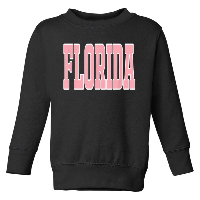 Preppy P.I.N.K Florida Beach Toddler Sweatshirt