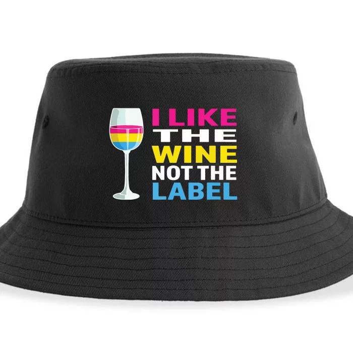 Pansexual Pride Flag I Like The Wine Not The Label Sustainable Bucket Hat