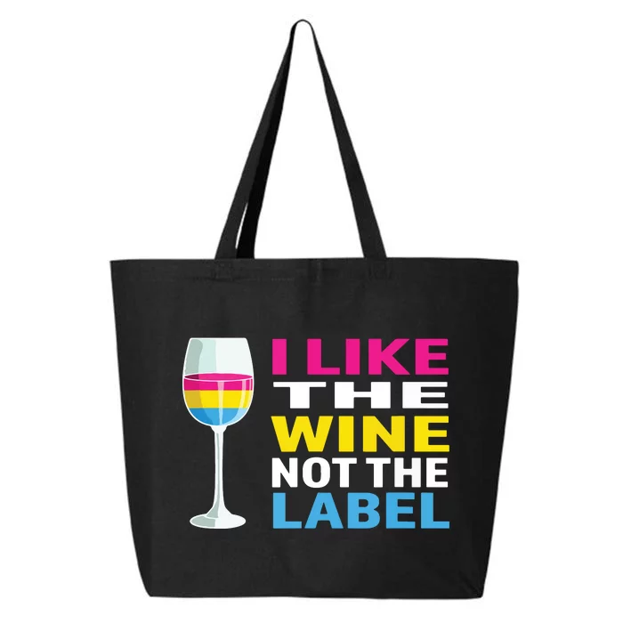 Pansexual Pride Flag I Like The Wine Not The Label 25L Jumbo Tote