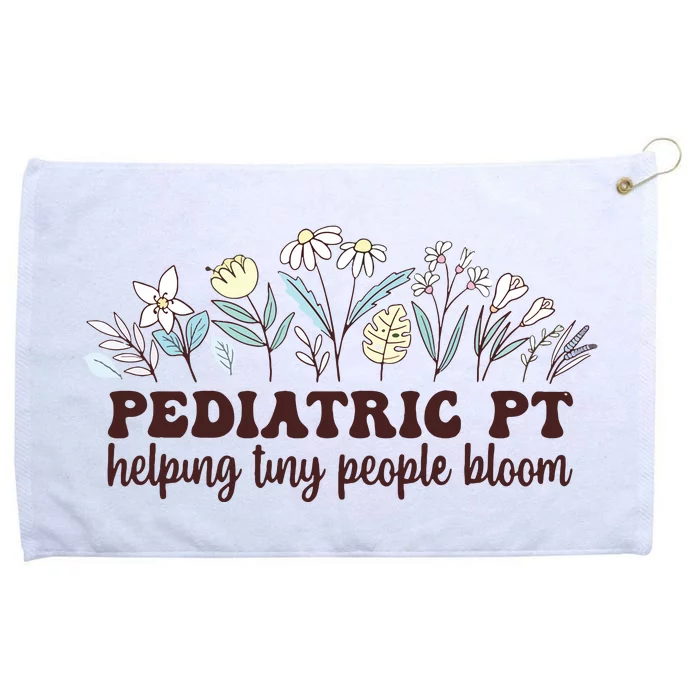 Pediatric PT Flowers Pediatric Physical Therapy Grommeted Golf Towel