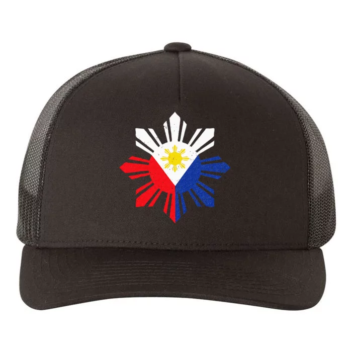 Proud Pinoy Filipino Pride Philippines Flag Yupoong Adult 5-Panel Trucker Hat