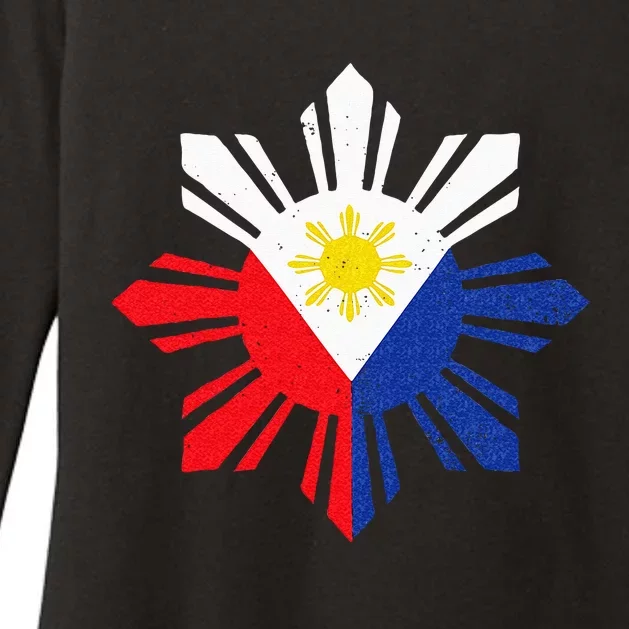 Proud Pinoy Filipino Pride Philippines Flag Womens CVC Long Sleeve Shirt