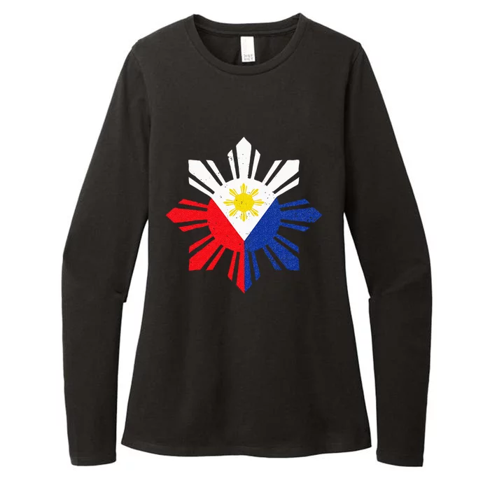 Proud Pinoy Filipino Pride Philippines Flag Womens CVC Long Sleeve Shirt