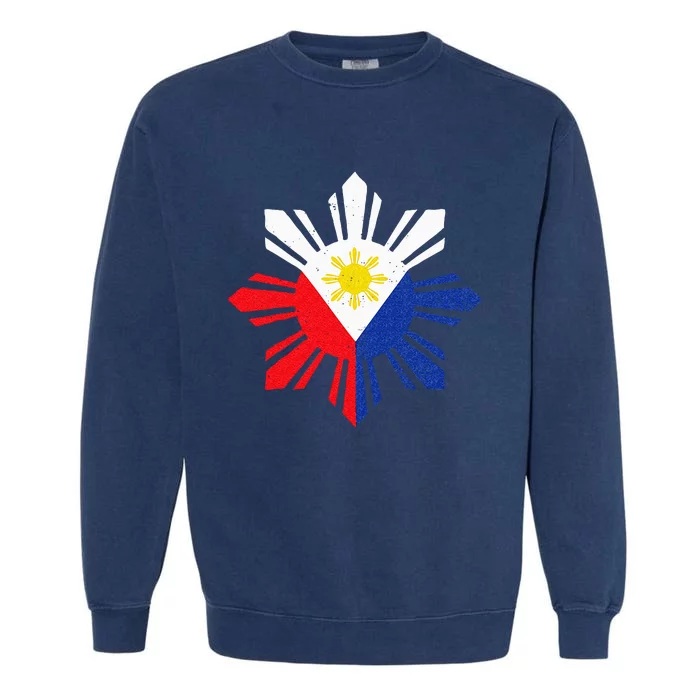 Proud Pinoy Filipino Pride Philippines Flag Garment-Dyed Sweatshirt