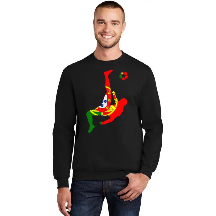 Portugal Portuguese Flag Futebol Portuguese Soccer Player Tall Sweatshirt