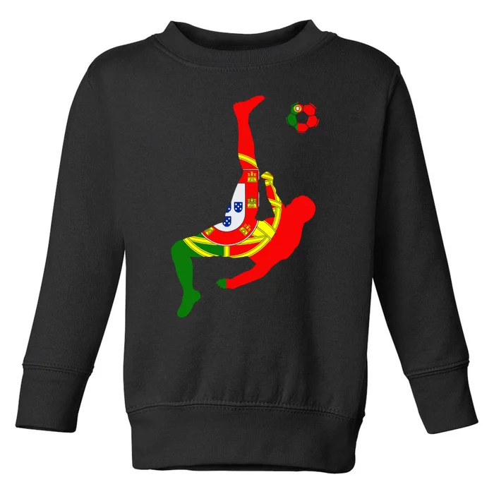 Portugal Portuguese Flag Futebol Portuguese Soccer Player Toddler Sweatshirt