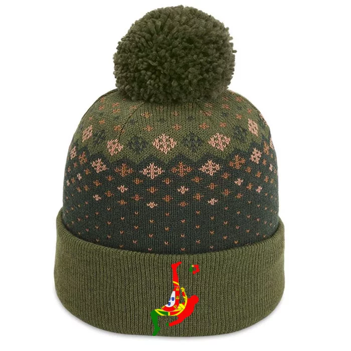 Portugal Portuguese Flag Futebol Portuguese Soccer Player The Baniff Cuffed Pom Beanie