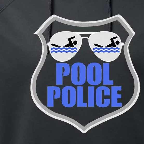 Pool Police Funny Lifeguarding Gift For Lifeguard Performance Fleece Hoodie