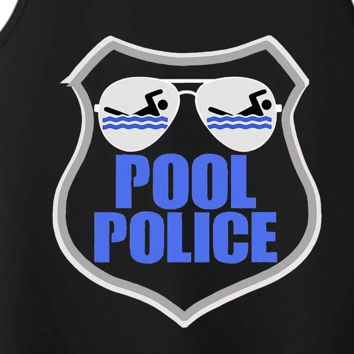 Pool Police Funny Lifeguarding Gift For Lifeguard Performance Tank