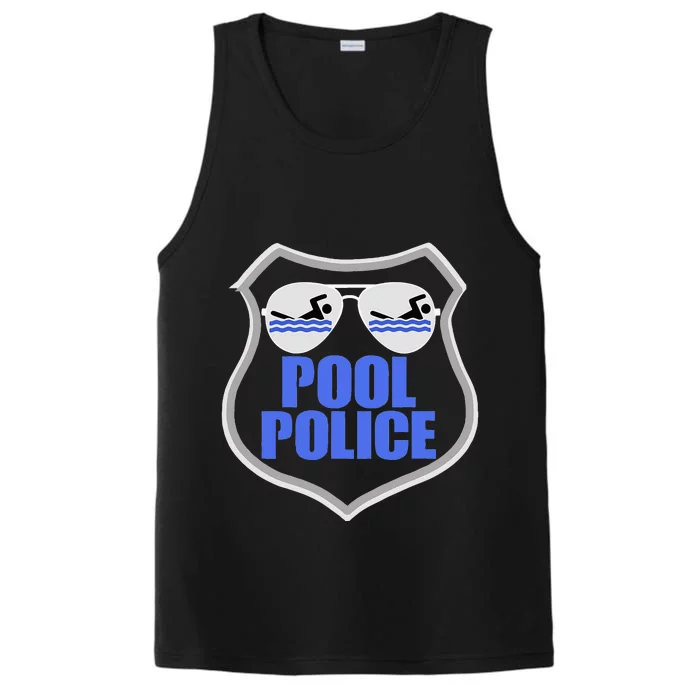 Pool Police Funny Lifeguarding Gift For Lifeguard Performance Tank