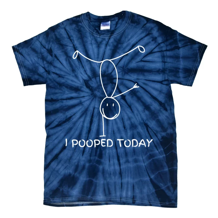 Proud Pooper Funny Poop Fart I Pooped Today Tie-Dye T-Shirt