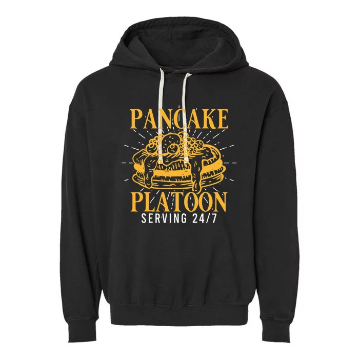 Pancake Platoon Football Lineman Garment-Dyed Fleece Hoodie