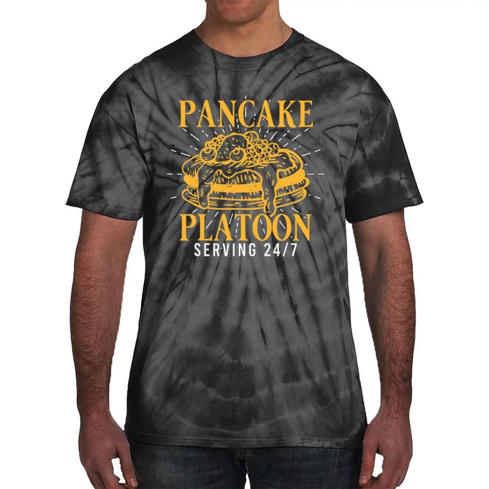 Pancake Platoon Football Lineman Tie-Dye T-Shirt