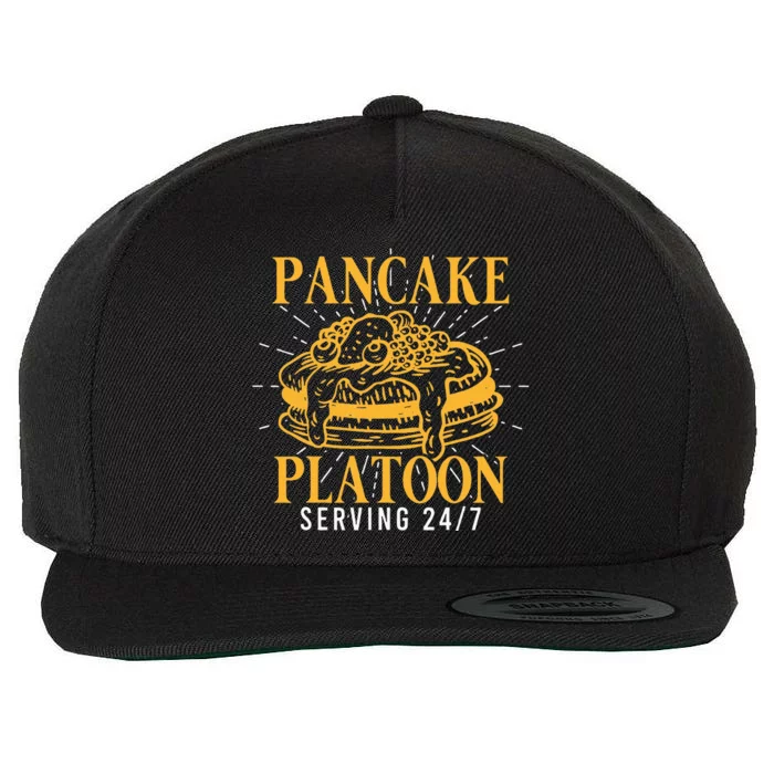 Pancake Platoon Football Lineman Wool Snapback Cap