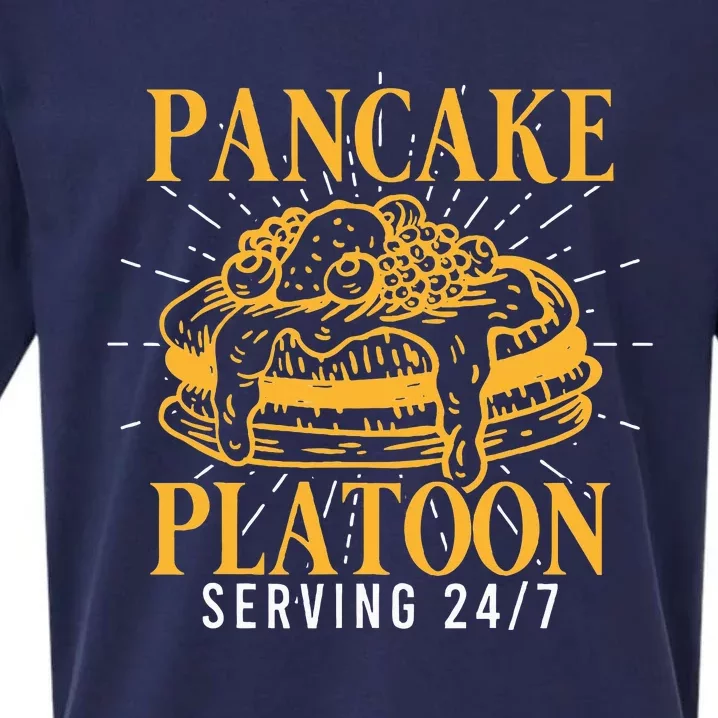 Pancake Platoon Football Lineman Sueded Cloud Jersey T-Shirt