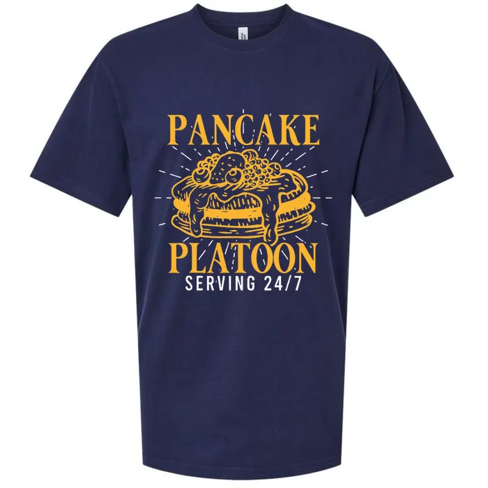 Pancake Platoon Football Lineman Sueded Cloud Jersey T-Shirt