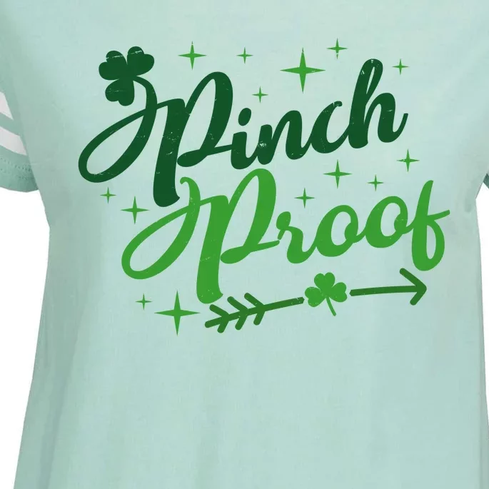 Pinch Proof Funny St Patrick's Day Holiday Enza Ladies Jersey Football T-Shirt