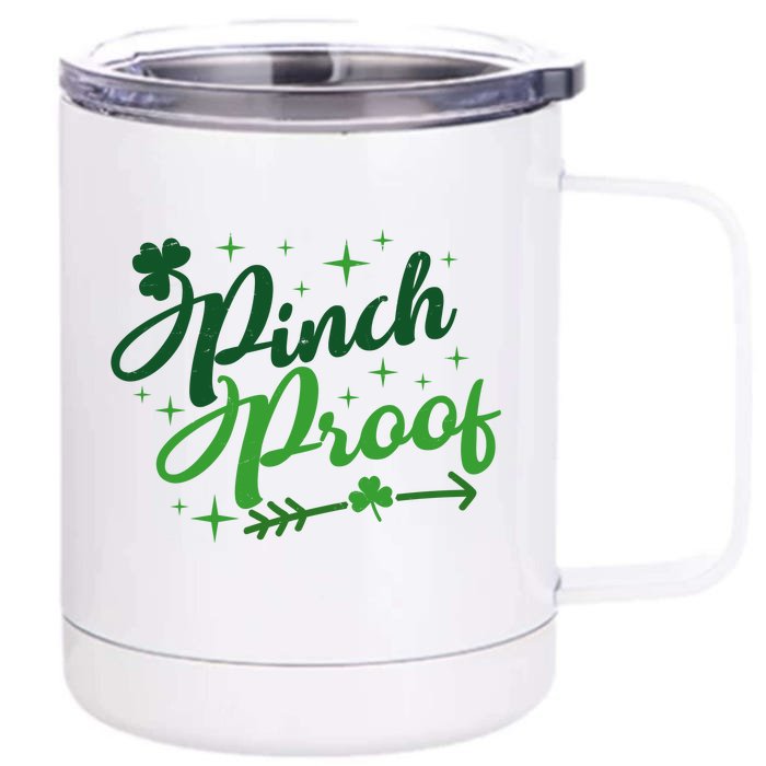 Pinch Proof Funny St Patrick's Day Holiday Front & Back 12oz Stainless Steel Tumbler Cup