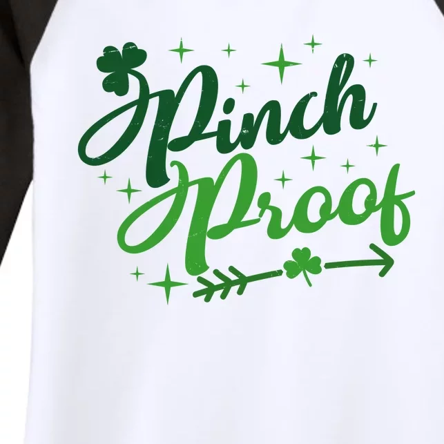 Pinch Proof Funny St Patrick's Day Holiday Women's Tri-Blend 3/4-Sleeve Raglan Shirt