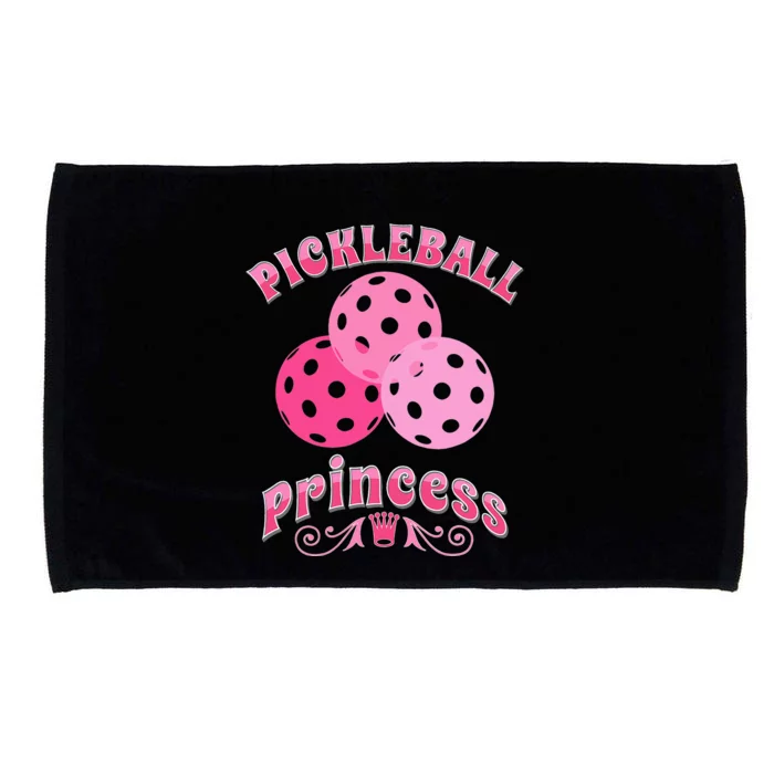 Pickleball Princess funny sport lover coach Microfiber Hand Towel