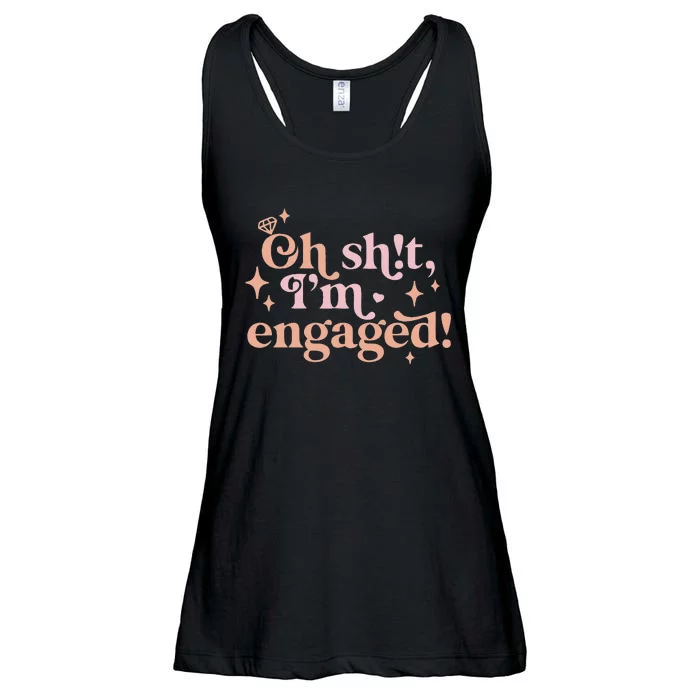 Oh Sh!t I'm Engaged Ladies Essential Flowy Tank