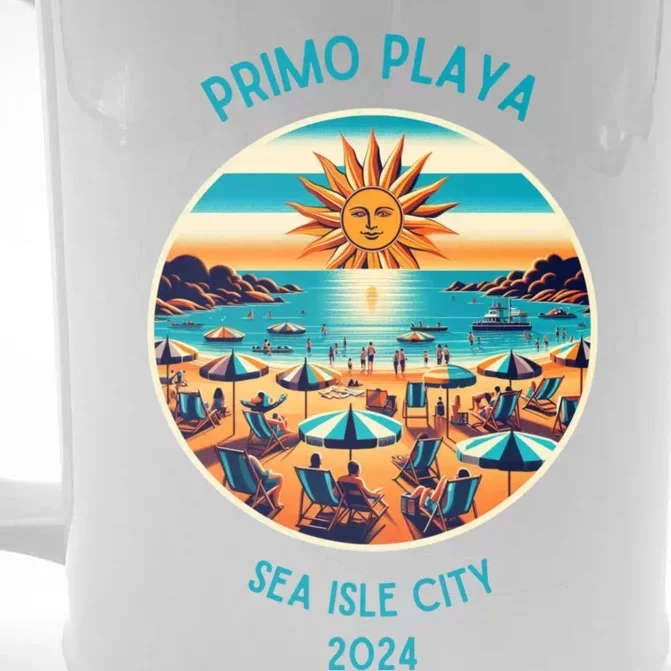 Primo Playa Fun Beach Scene Front & Back Beer Stein