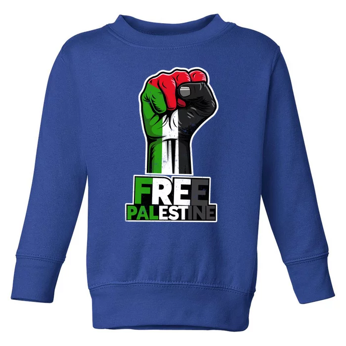 Palestine Palestine Flag Palestinian Fist Free Palestine Great Gift Toddler Sweatshirt