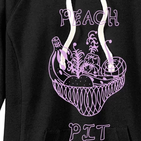 Peach Pit Fruit Women's Fleece Hoodie