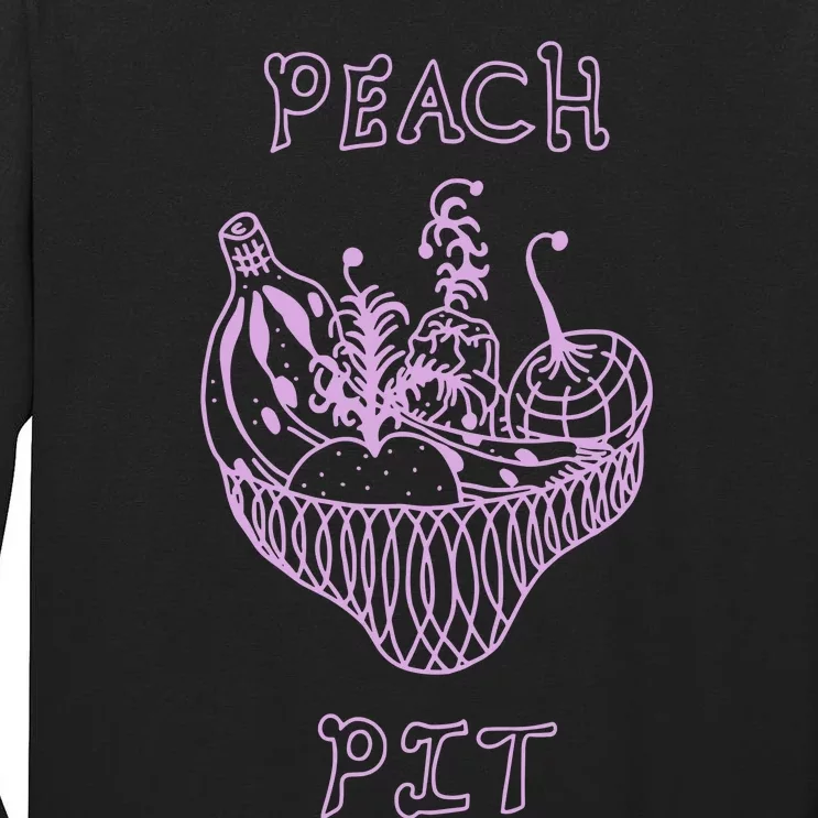 Peach Pit Fruit Tall Long Sleeve T-Shirt