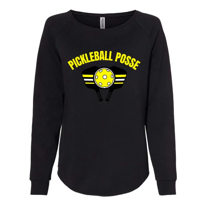 Pickleball Posse Funny Pickleball Quote Pickleball Lovers Womens California Wash Sweatshirt