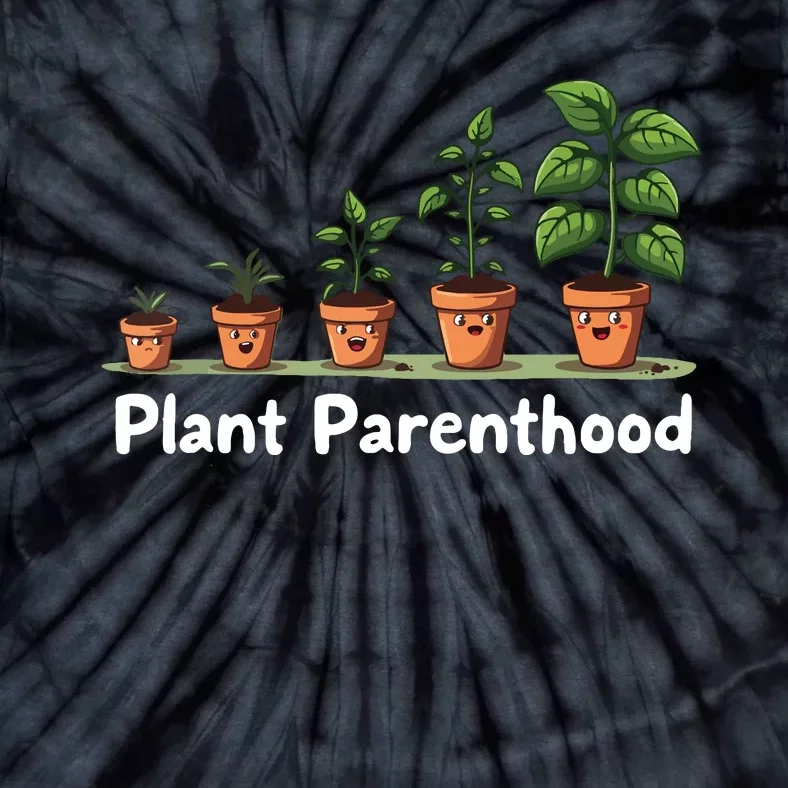 Plant Parenthood For Plant Moms & Dads Funny Cute Tie-Dye T-Shirt