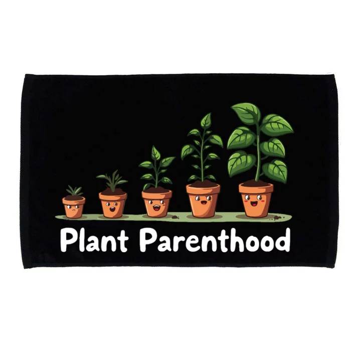 Plant Parenthood For Plant Moms & Dads Funny Cute Microfiber Hand Towel