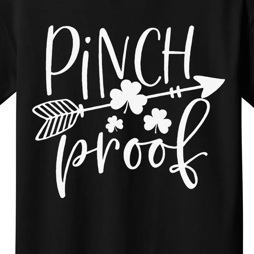 Pinch Proof Funny Cute Shamrock Saint St. Patrick's Day Kids T-Shirt