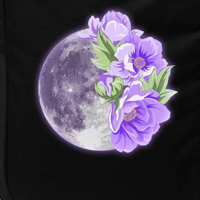 Purple Peonies Flowers Full Moon Impact Tech Backpack