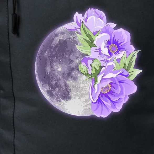 Purple Peonies Flowers Full Moon Daily Commute Backpack